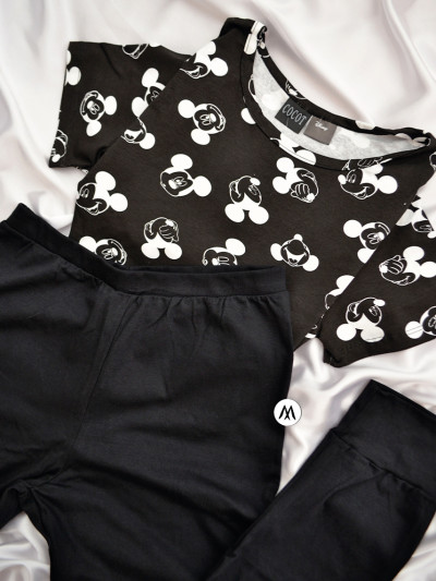 Pijama Mickey Black and white
